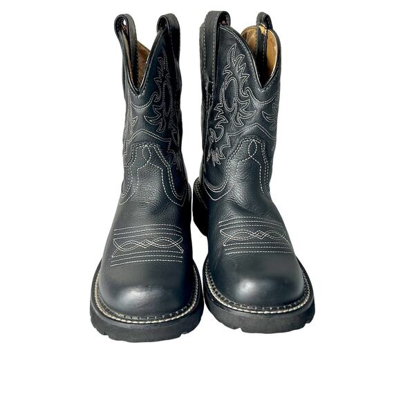 ARIAT Fatbaby Women’s Black Leather Round Toe Cowboy Cowgirl Western Boots 6.5 B - Picture 5 of 10